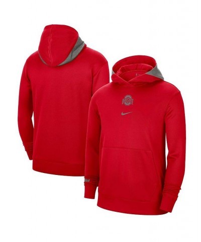 Men's Scarlet Ohio State Buckeyes Team Basketball Spotlight Performance Pullover Hoodie $40.79 Sweatshirt