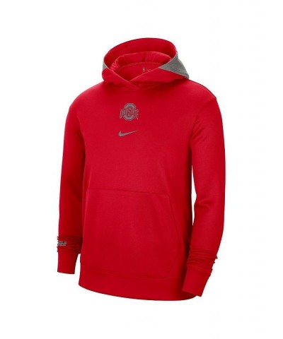 Men's Scarlet Ohio State Buckeyes Team Basketball Spotlight Performance Pullover Hoodie $40.79 Sweatshirt