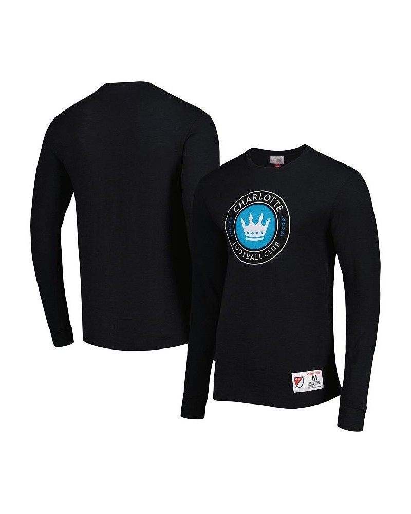 Men's Black Charlotte FC Legendary Long Sleeve T-shirt $31.85 T-Shirts