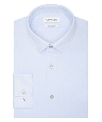 Men's Extra Slim Fit Stretch Dress Shirt Blue $22.48 Dress Shirts