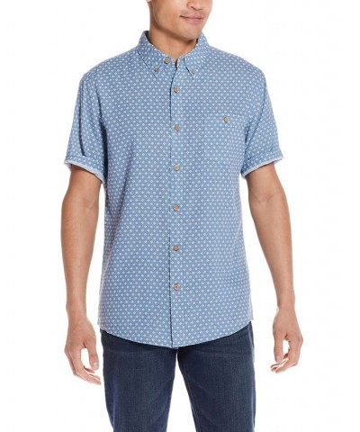 Men's Linen Cotton Short Sleeve Button Down Shirt PD04 $28.70 Shirts