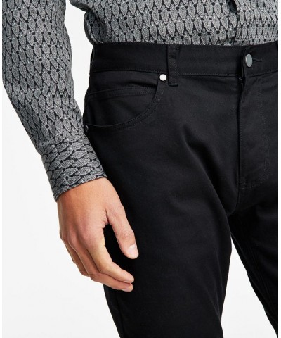 Men's Straight-Fit Twill Pants, Foulard-Print Button-Down Shirt & Balmacaan Plaid-Pattern Top Coat Black $12.30 Pants