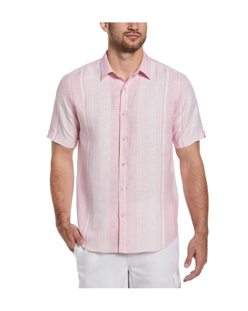 Men's Regular-Fit Yarn-Dyed Stripe Shirt Pink $18.48 Shirts