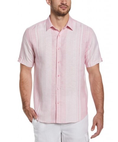 Men's Regular-Fit Yarn-Dyed Stripe Shirt Pink $18.48 Shirts