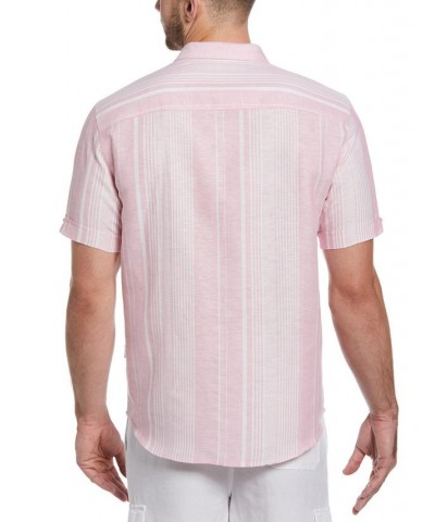 Men's Regular-Fit Yarn-Dyed Stripe Shirt Pink $18.48 Shirts