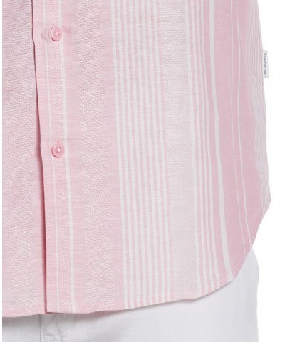 Men's Regular-Fit Yarn-Dyed Stripe Shirt Pink $18.48 Shirts