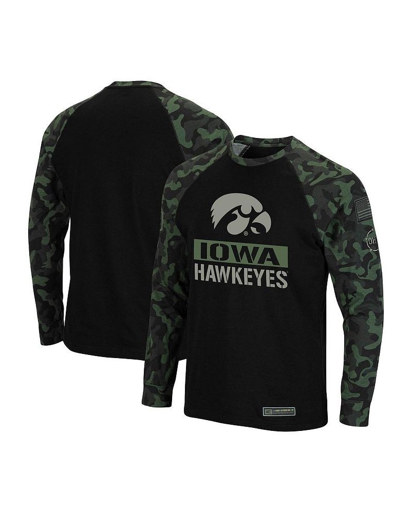 Men's Black, Camo Iowa Hawkeyes OHT Military-Inspired Appreciation Big and Tall Raglan Long Sleeve T-shirt $35.39 T-Shirts