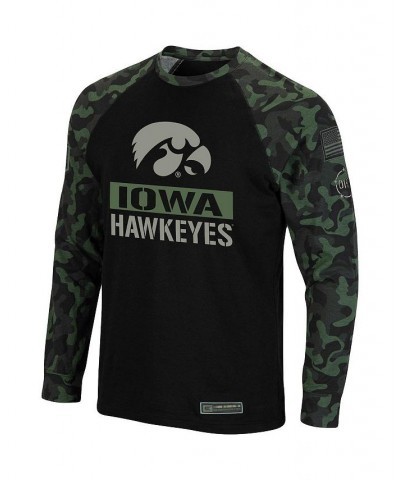 Men's Black, Camo Iowa Hawkeyes OHT Military-Inspired Appreciation Big and Tall Raglan Long Sleeve T-shirt $35.39 T-Shirts