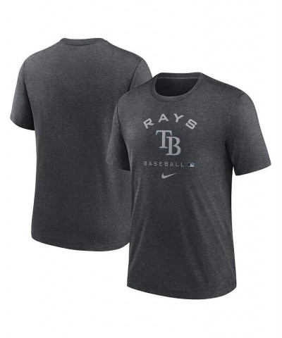 Men's Heathered Charcoal Tampa Bay Rays Authentic Collection Tri-Blend Performance T-shirt $20.25 T-Shirts