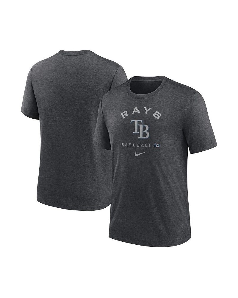 Men's Heathered Charcoal Tampa Bay Rays Authentic Collection Tri-Blend Performance T-shirt $20.25 T-Shirts