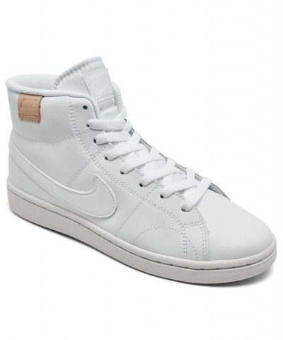 Women's Court Royale 2 Mid High Top Casual Sneakers White $36.75 Shoes