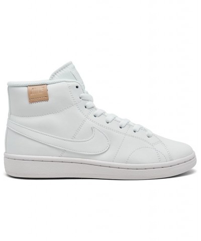 Women's Court Royale 2 Mid High Top Casual Sneakers White $36.75 Shoes