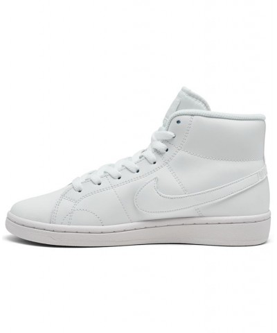 Women's Court Royale 2 Mid High Top Casual Sneakers White $36.75 Shoes