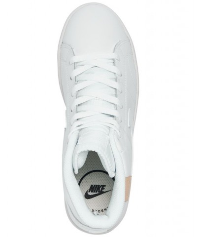 Women's Court Royale 2 Mid High Top Casual Sneakers White $36.75 Shoes