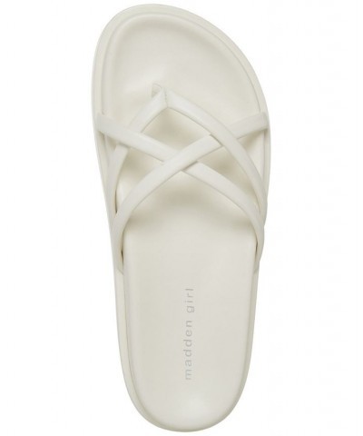 Fowler Strappy Flatform Sandals White $37.95 Shoes