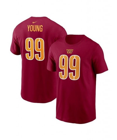 Men's Chase Young Burgundy Washington Commanders Player Name and Number T-shirt $23.50 T-Shirts