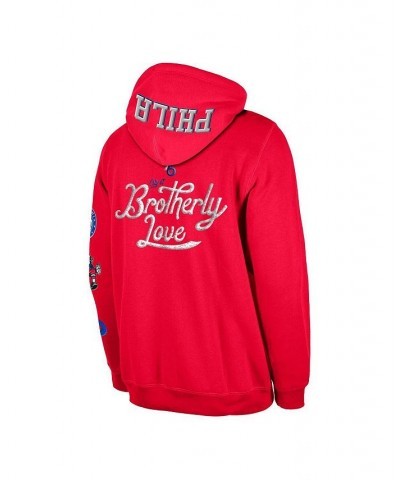 Men's Red Philadelphia 76ers 2022/23 City Edition Elite Pack Pullover Hoodie $63.45 Sweatshirt