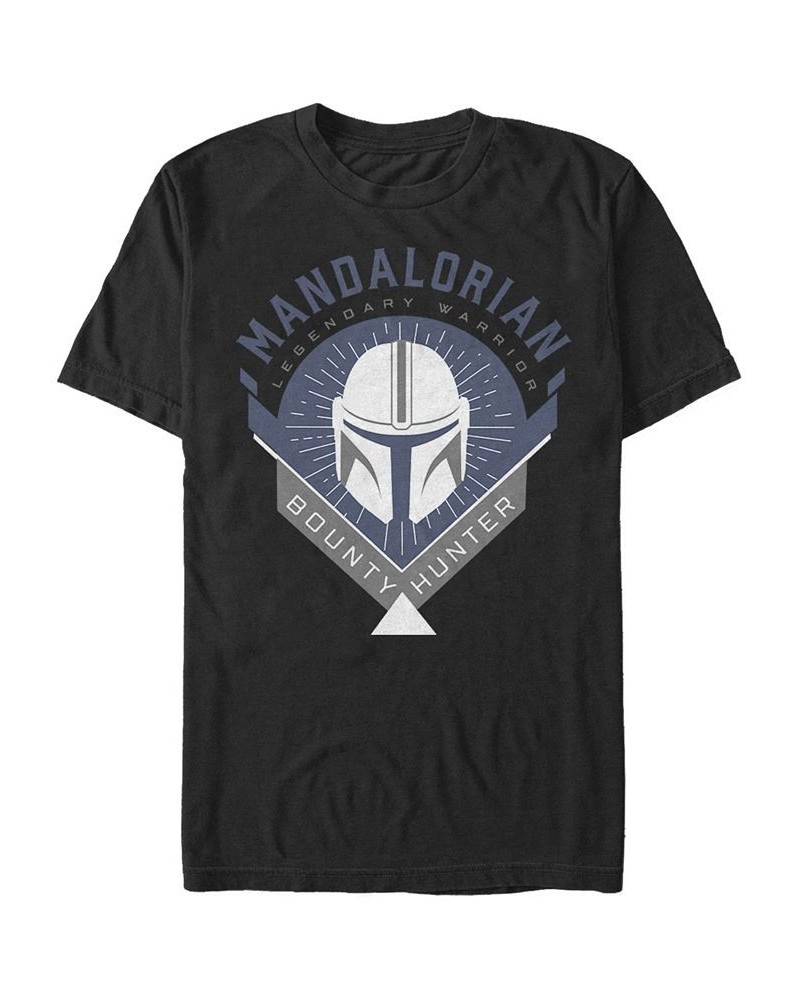 Star Wars The Mandalorian Warrior Emblem Short Sleeve Men's T-shirt Black $16.10 T-Shirts