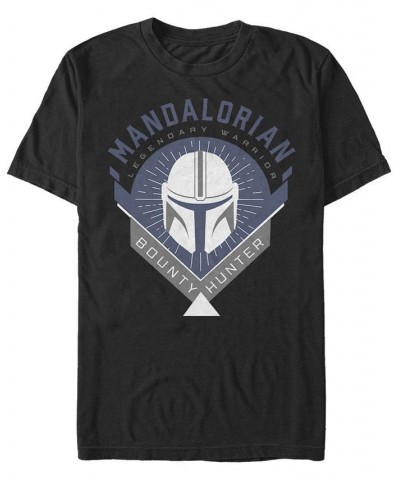 Star Wars The Mandalorian Warrior Emblem Short Sleeve Men's T-shirt Black $16.10 T-Shirts