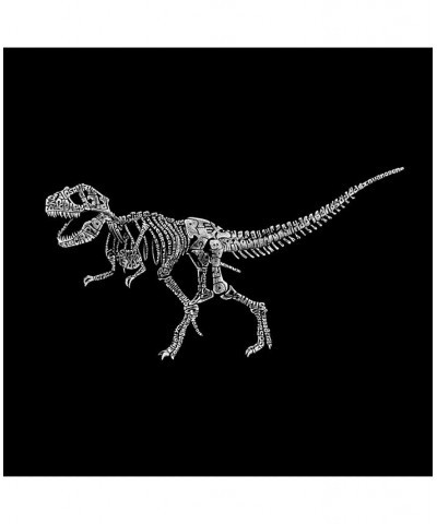 Men's Word Art T-Shirt - Dinosaur T-Rex Skeleton Black $17.50 T-Shirts