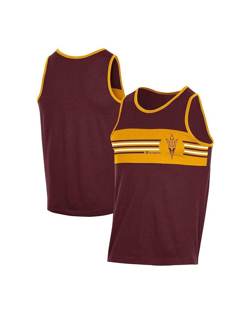 Men's Maroon Arizona State Sun Devils Colorblock Tank Top $15.39 T-Shirts