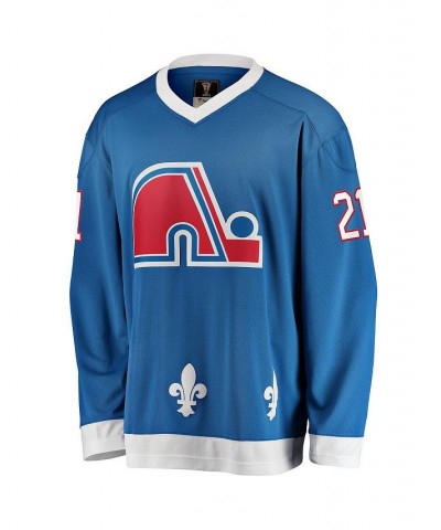 Men's Branded Peter Forsberg Blue Quebec Nordiques Premier Breakaway Retired Player Jersey $79.20 Jersey