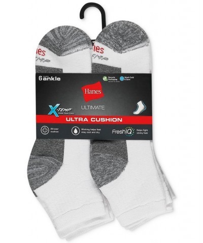 Men's 6-Pk. Ultimate Xtemp Ultra Cushion Ankle Socks White $10.91 Socks