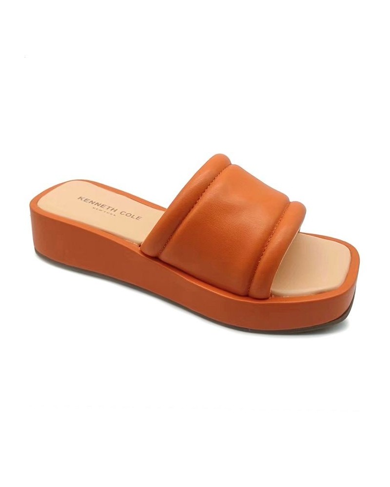 Women's Andreanna Wedge Sandals Orange $40.59 Shoes