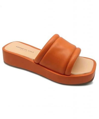 Women's Andreanna Wedge Sandals Orange $40.59 Shoes