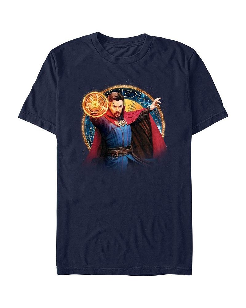 Men's Likeness Doctor Strange Movie 2 Strange Portrait Short Sleeve T-shirt Blue $20.99 T-Shirts