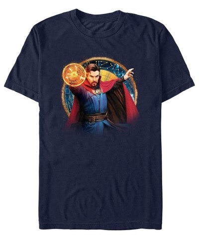 Men's Likeness Doctor Strange Movie 2 Strange Portrait Short Sleeve T-shirt Blue $20.99 T-Shirts