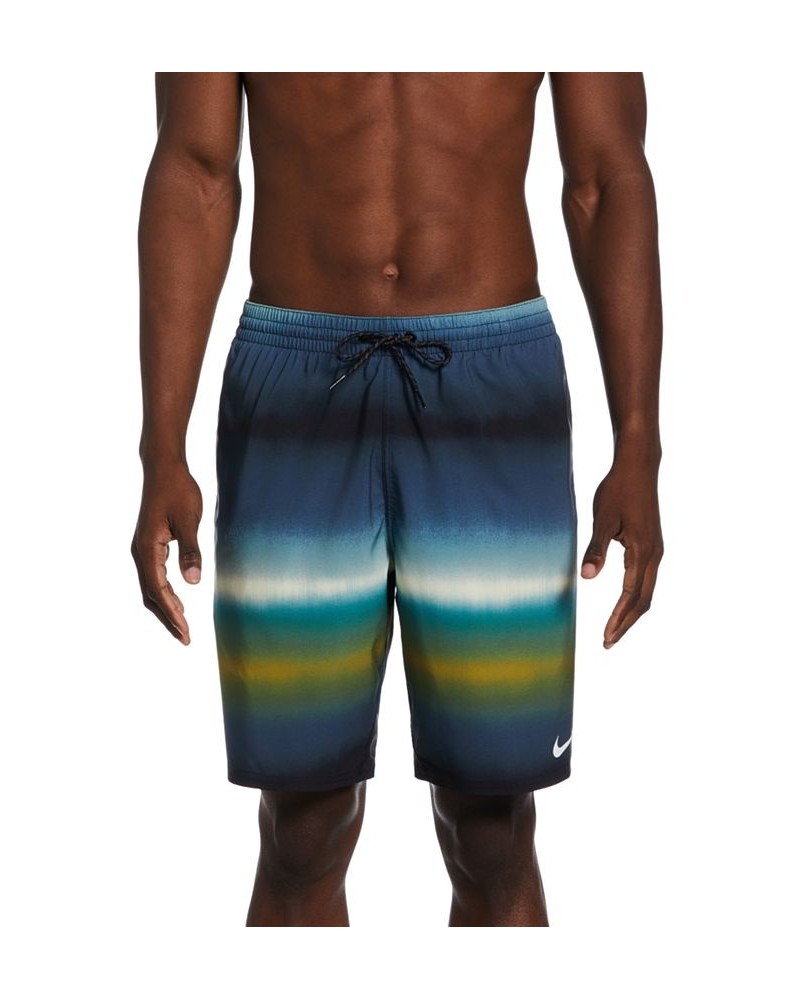 Men's Horizon OmbrÉ Stripe 9" Swim Trunks Green $28.82 Swimsuits