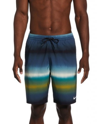 Men's Horizon OmbrÉ Stripe 9" Swim Trunks Green $28.82 Swimsuits