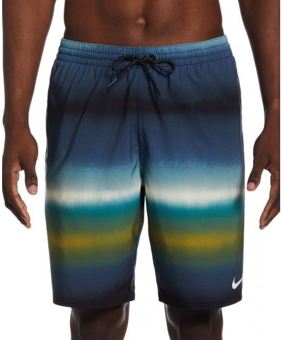 Men's Horizon OmbrÉ Stripe 9" Swim Trunks Green $28.82 Swimsuits