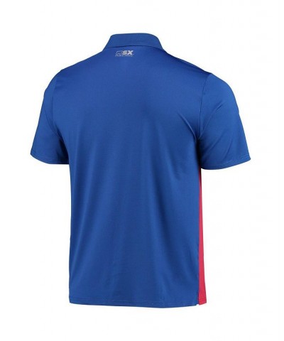 Men's Red, Royal New York Giants Challenge Color Block Performance Polo Shirt $32.50 Polo Shirts