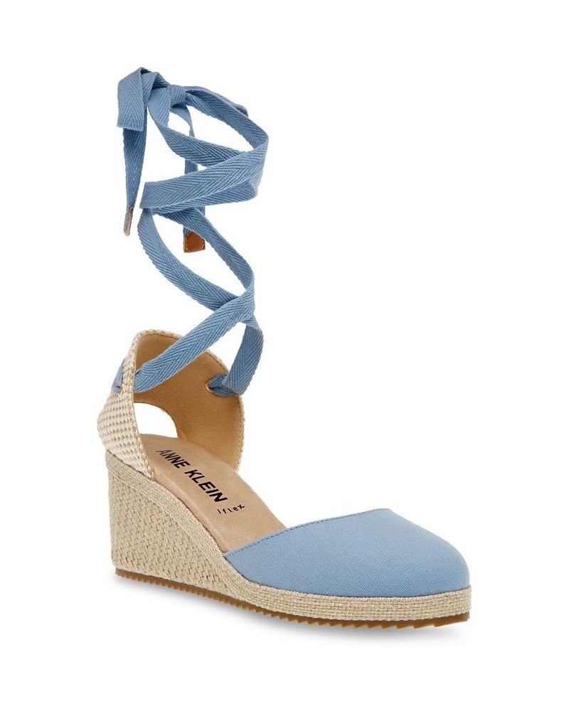 Women's Zia Wedge Sandal Blue $44.55 Shoes