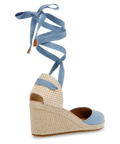 Women's Zia Wedge Sandal Blue $44.55 Shoes