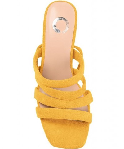 Women's Sevyn Tie-Up Sandals Yellow $42.75 Shoes