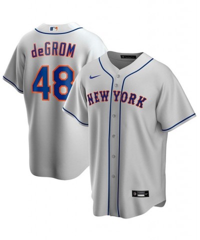 Men's Jacob deGrom Gray New York Mets Road Replica Player Name Jersey $62.35 Jersey