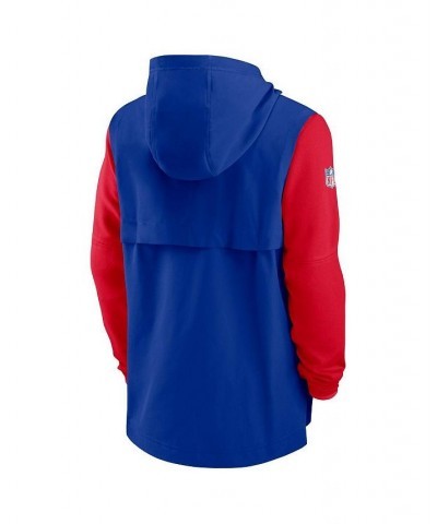 Men's Royal, Red Buffalo Bills Sideline Player Quarter-zip Hoodie $43.20 Sweatshirt