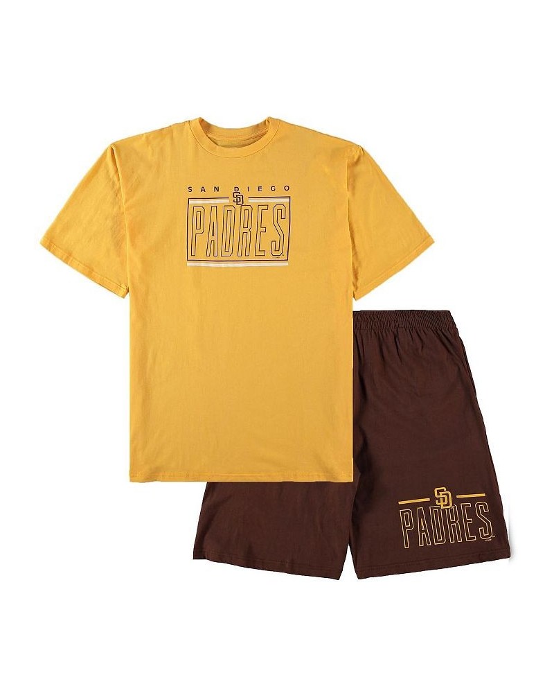 Men's Gold and Brown San Diego Padres Big and Tall T-shirt and Shorts Sleep Set $36.00 Pajama