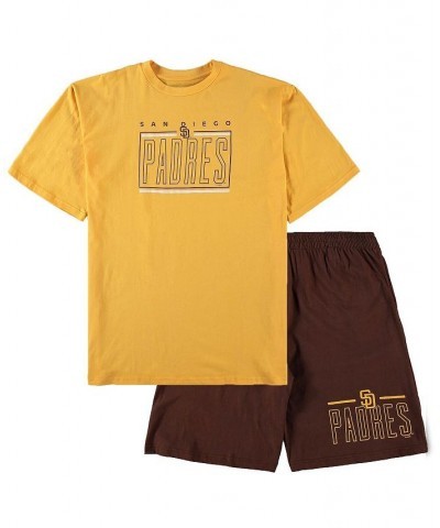 Men's Gold and Brown San Diego Padres Big and Tall T-shirt and Shorts Sleep Set $36.00 Pajama