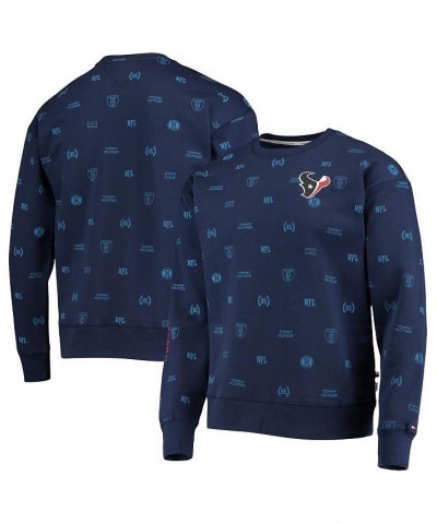 Men's Navy Houston Texans Reid Graphic Pullover Sweatshirt $33.54 Sweatshirt