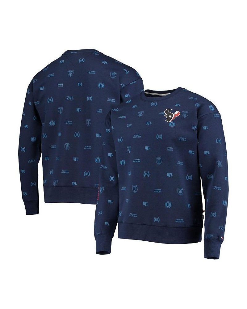 Men's Navy Houston Texans Reid Graphic Pullover Sweatshirt $33.54 Sweatshirt