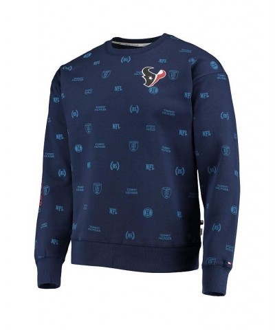 Men's Navy Houston Texans Reid Graphic Pullover Sweatshirt $33.54 Sweatshirt