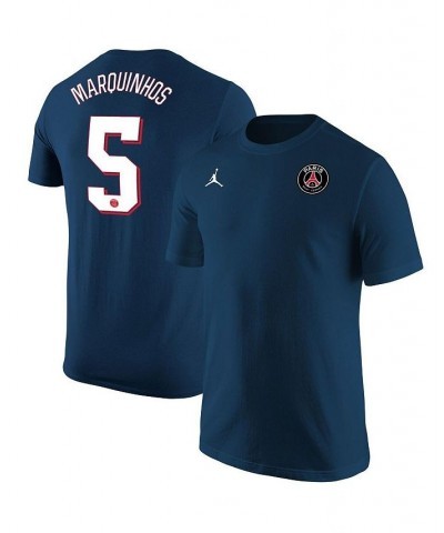 Men's Brand Marquinhos Navy Paris Saint-Germain Name and Number T-shirt $18.00 T-Shirts