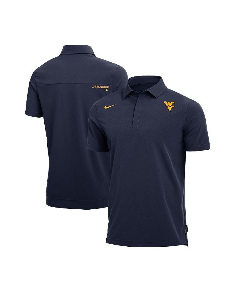 Men's Navy West Virginia Mountaineers 2021 Coaches Performance Polo Shirt $28.70 Polo Shirts