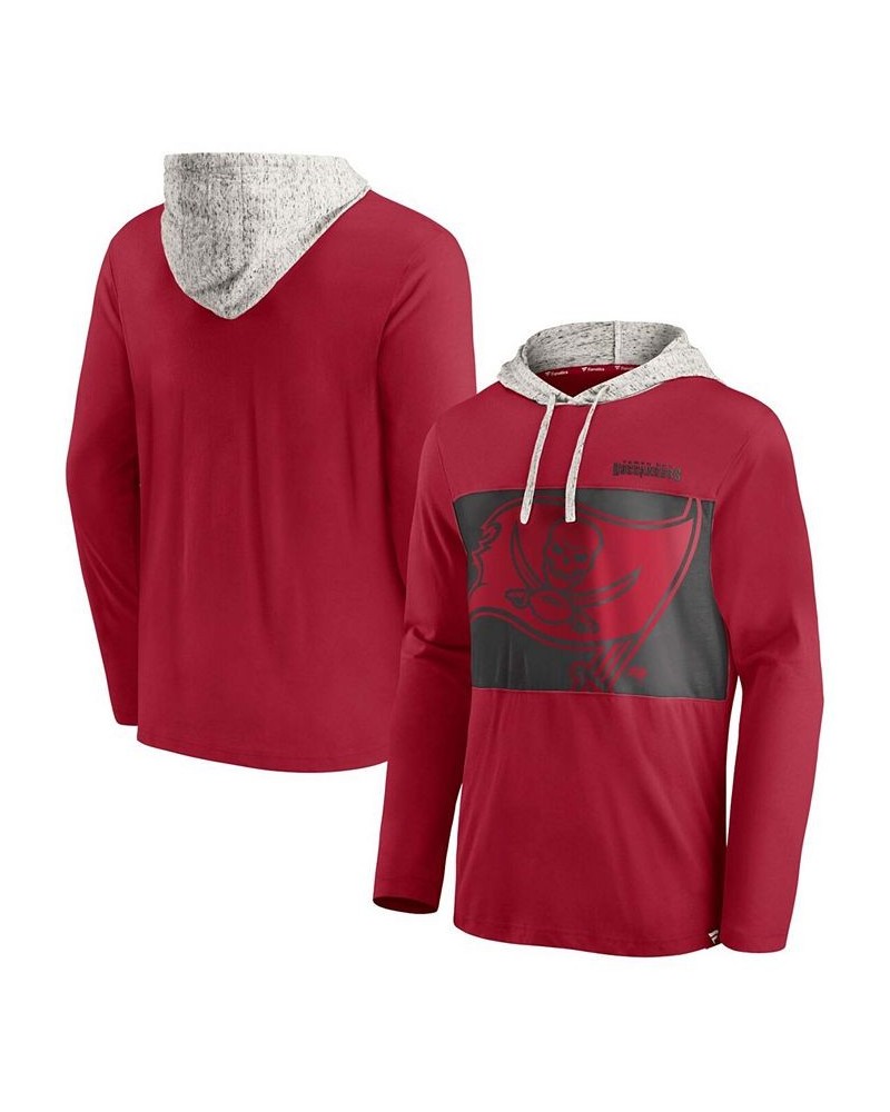 Men's Red Tampa Bay Buccaneers Long Sleeve Hoodie T-shirt $23.46 T-Shirts