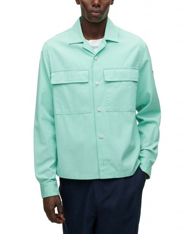 BOSS Men's Relaxed-Fit Overshirt Green $38.64 Shirts