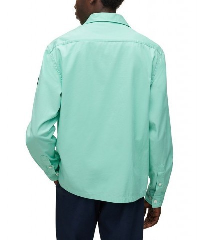 BOSS Men's Relaxed-Fit Overshirt Green $38.64 Shirts